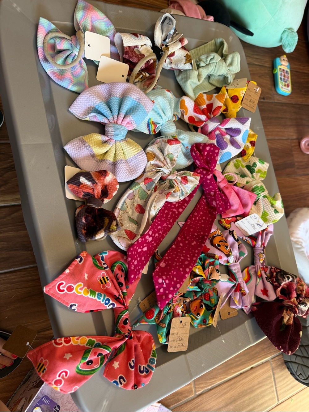 Girls Bow Headband Set in Pink, Red, Mint & Multicolor - Cute Patterned Bows